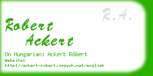 robert ackert business card
