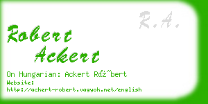 robert ackert business card